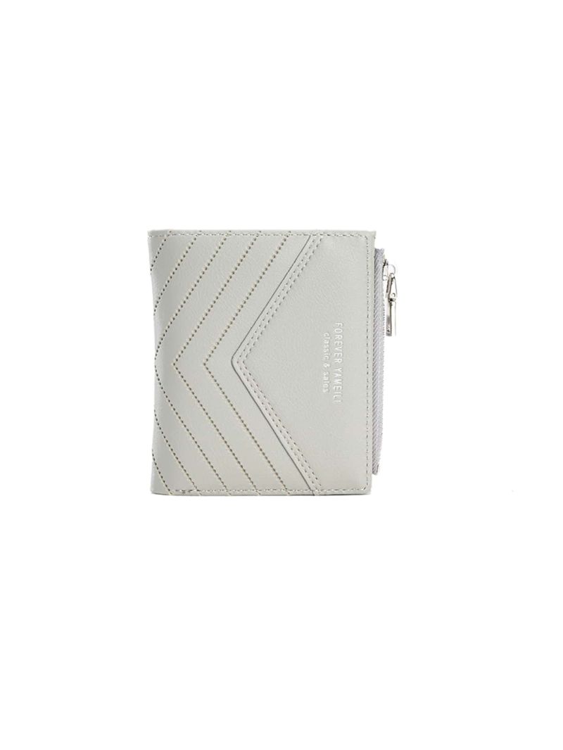 Letter Print Zipper Small Wallet Minimalist Multi-Card Card Organizer for Storage Credit Cards