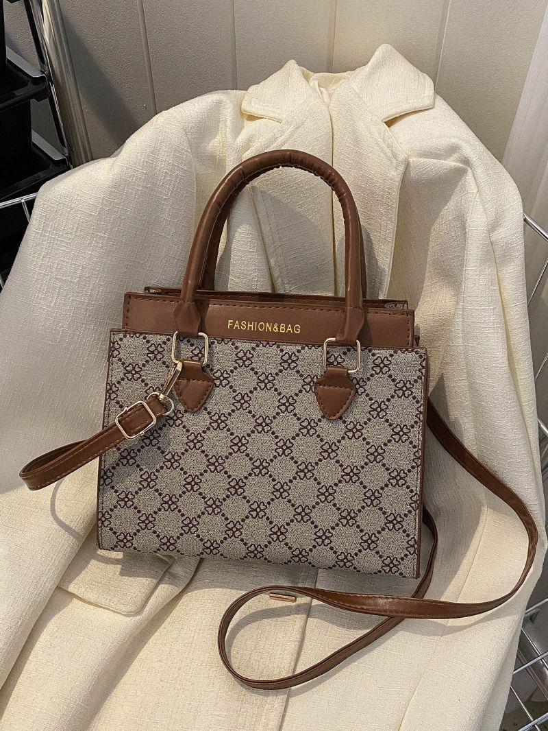 Clover Pattern Square Bag PU For Daily Life