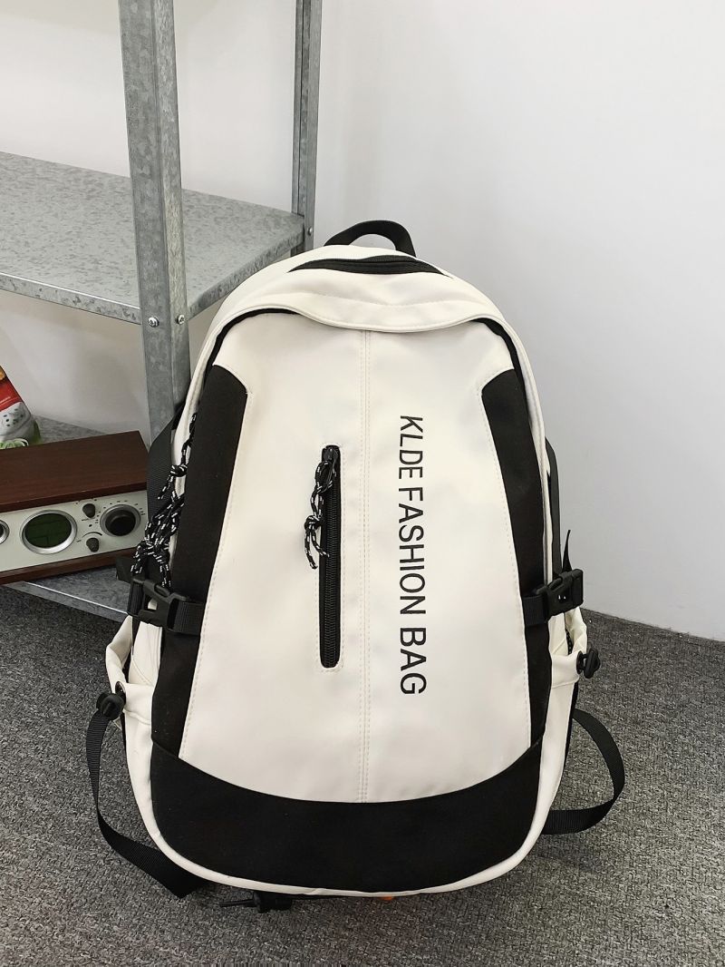 Letter Graphic Functional Backpack Two Tone For Daily Life