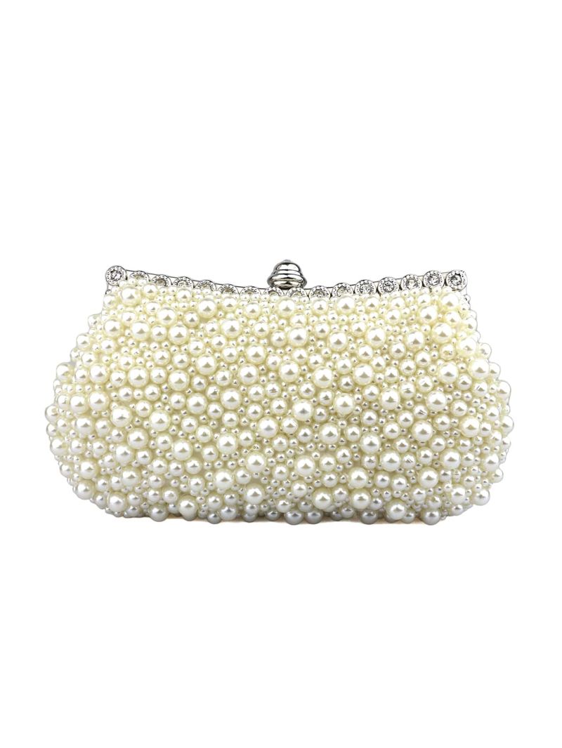 Small Square Bag Faux Pearl Decor For Party