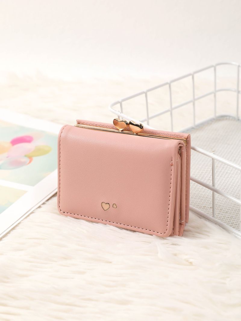 Heart Graphic Small Wallet Trifold Preppy