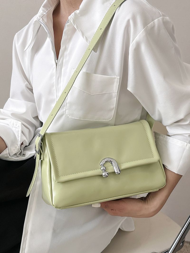 Minimalist Square Bag Medium Metal Decor Flap