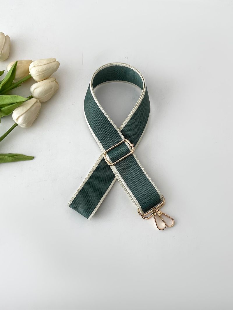 Two Tone Bag Strap Buckle Decor