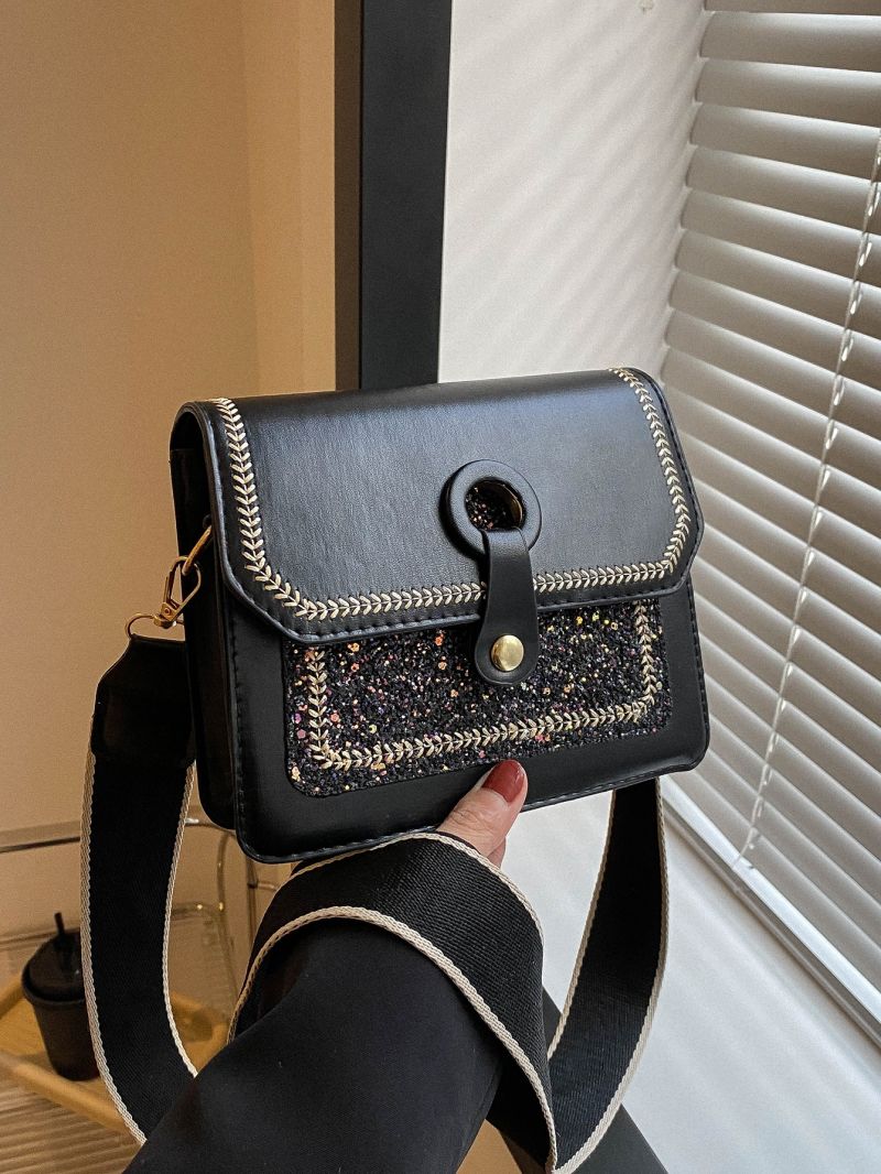 New Mini Contrast Embroidered Buckle Fashion Women's Shoulder Bag