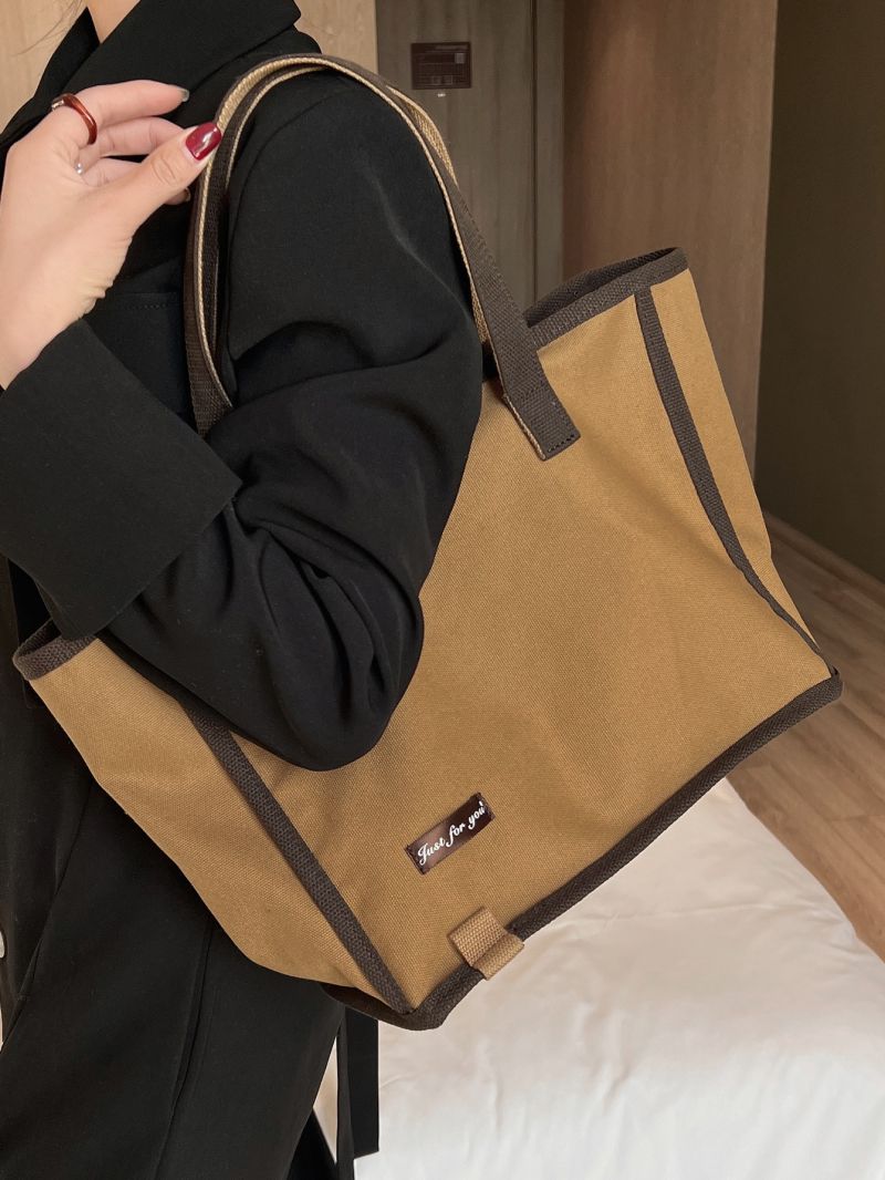 Contrast Binding Shopper Bag Polyester Magnet