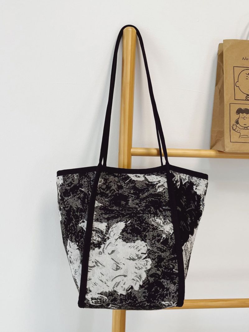 Floral Pattern Shopper Bag Polyester
