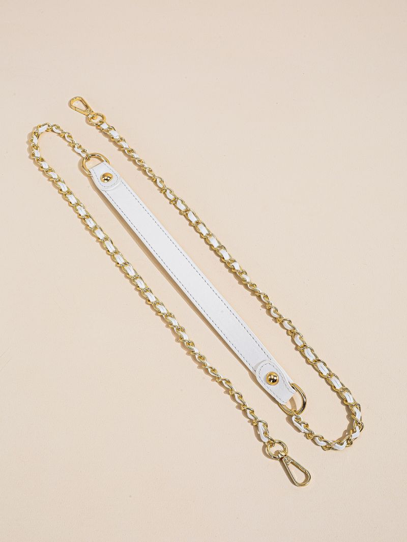 Chain Design Bag Strap White