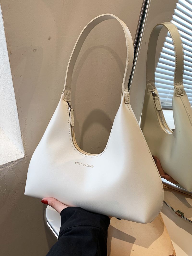 Letter Graphic Hobo Bag PU