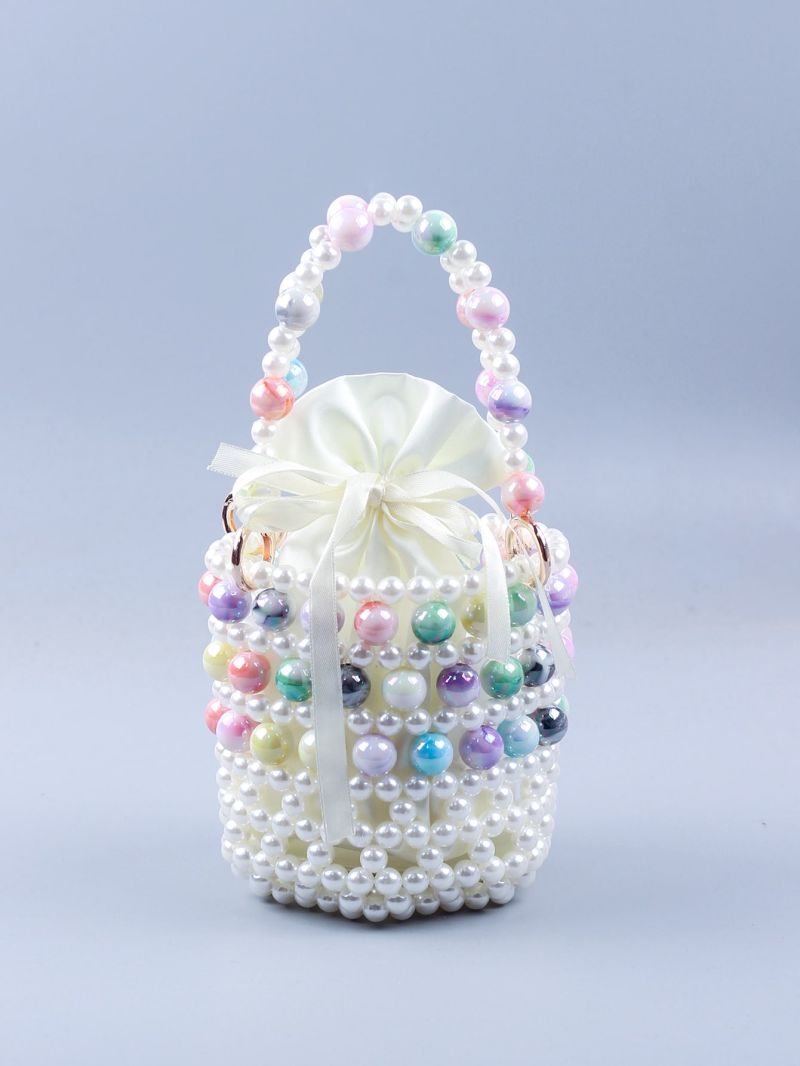 Beaded Bucket Bag Drawstring Design