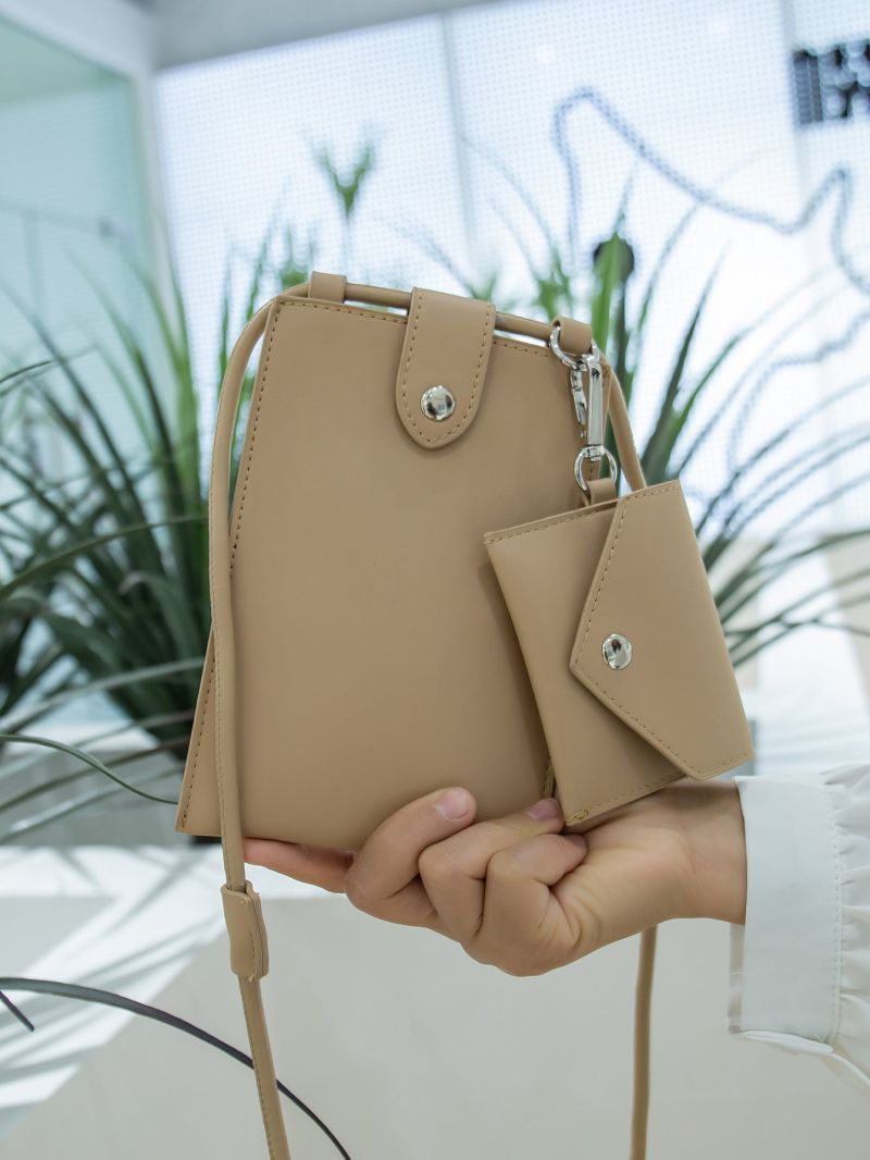 Women Handbag Soft Pu Leather Shoulder Bag Slim Crossbody Bag Small Handbag With Coin Purse