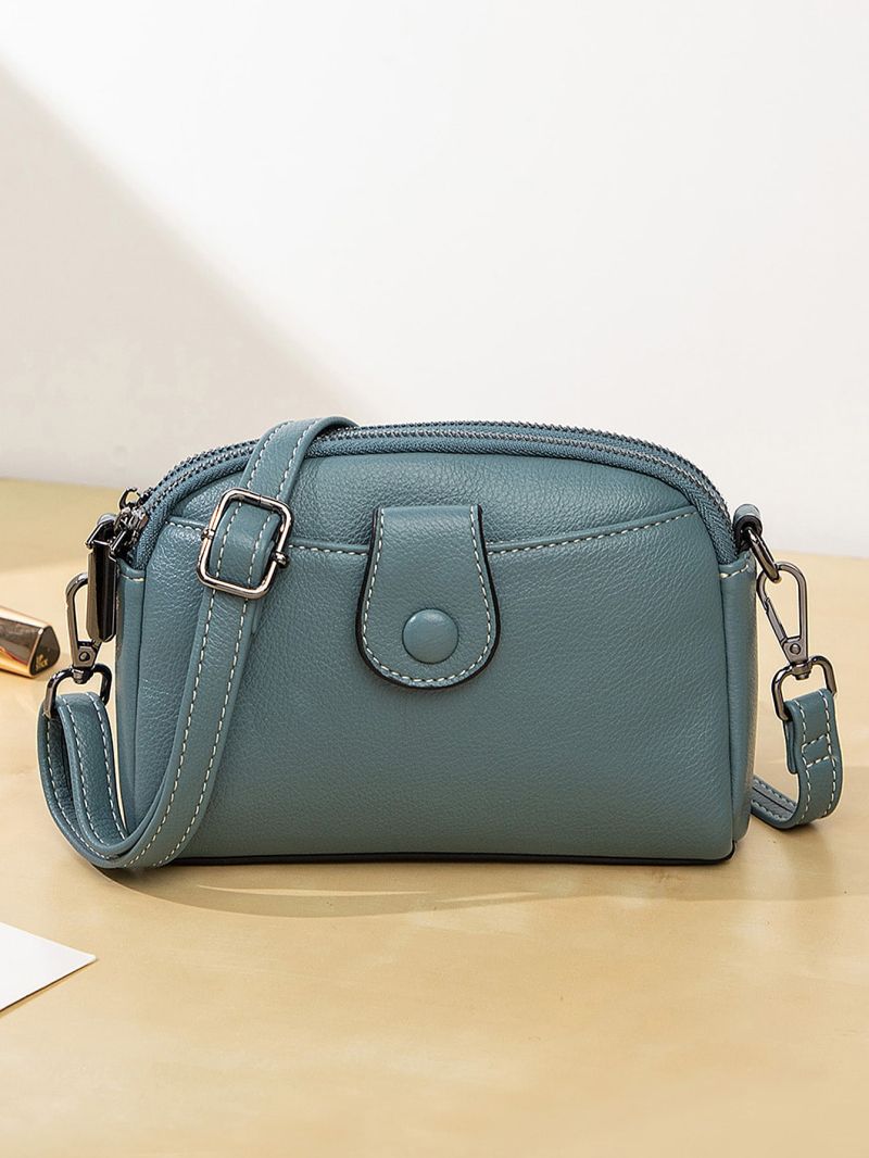 Mini Square Bag Zipper Solid Color Fashion Style