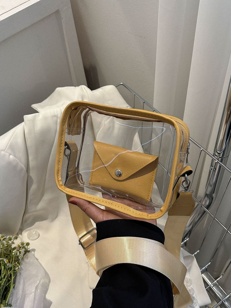 Small Envelope Bag Clear Casual Yellow For Daily Trip Outdoor
