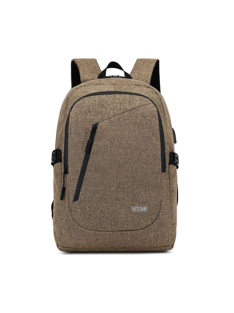 Large Laptop Backpack Letter Graphic Minimalist Camping Bag