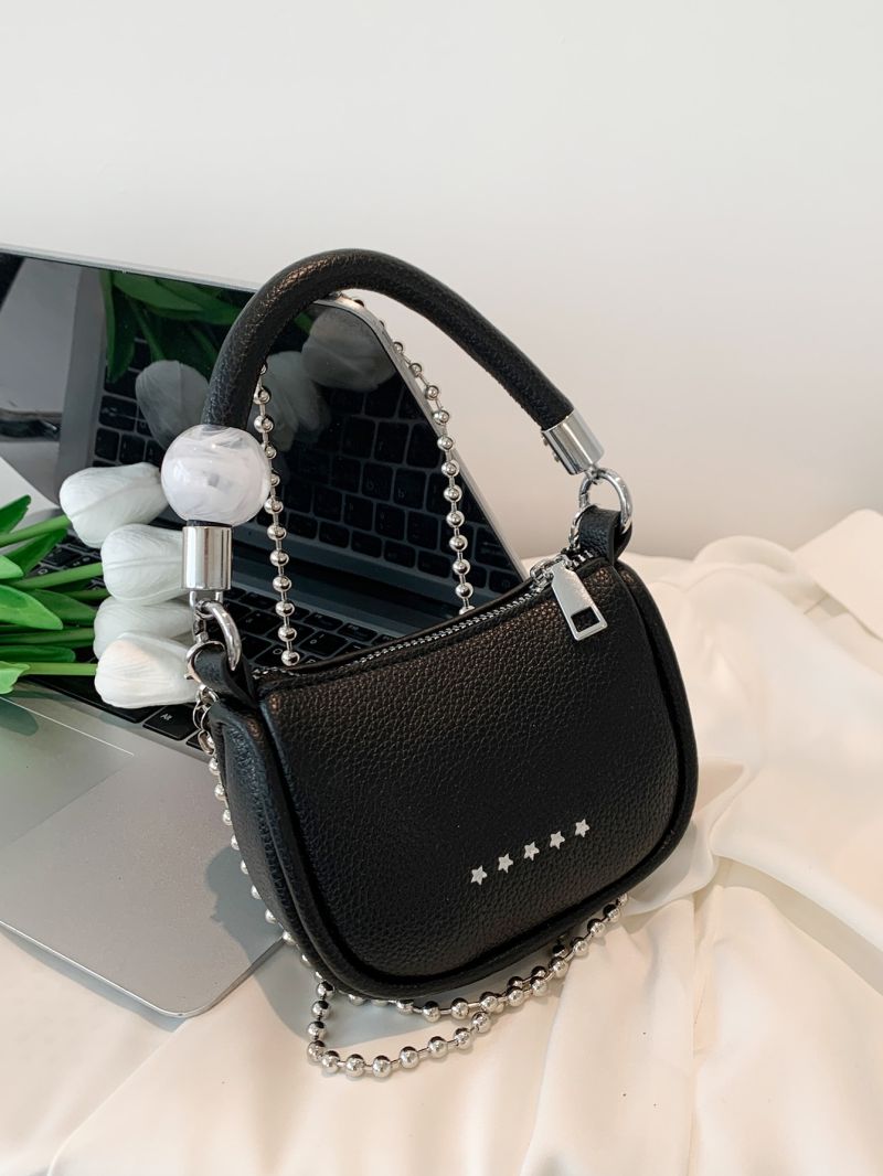 Star Graphic Hobo Bag Mini Black