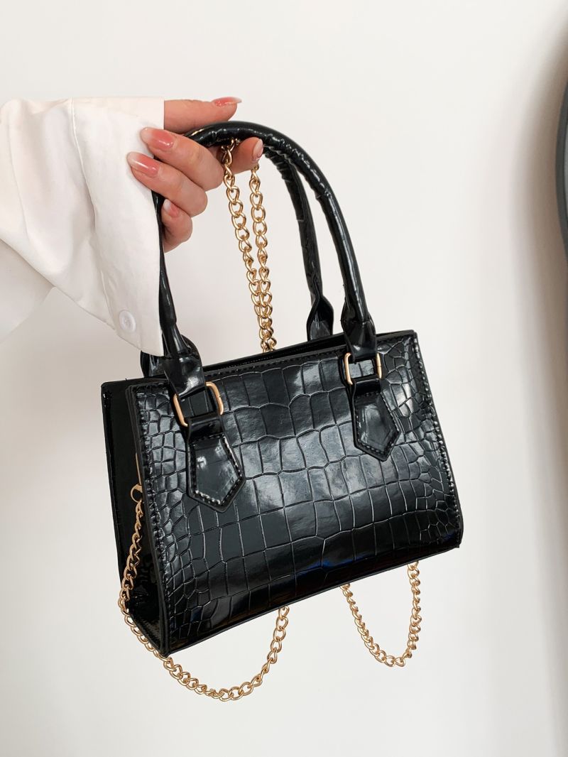 Mini Square Bag Geometric Embossed Minimalist