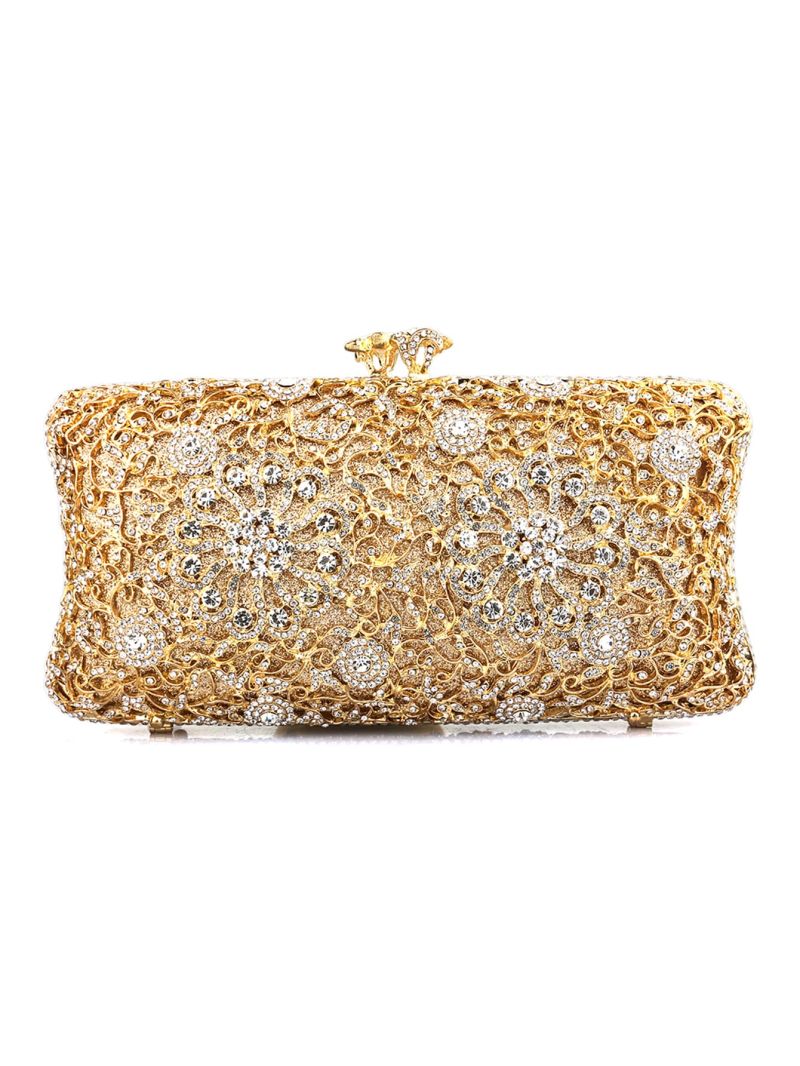 Mini Box Bag Rhinestone Decor Chain Glamorous For Party