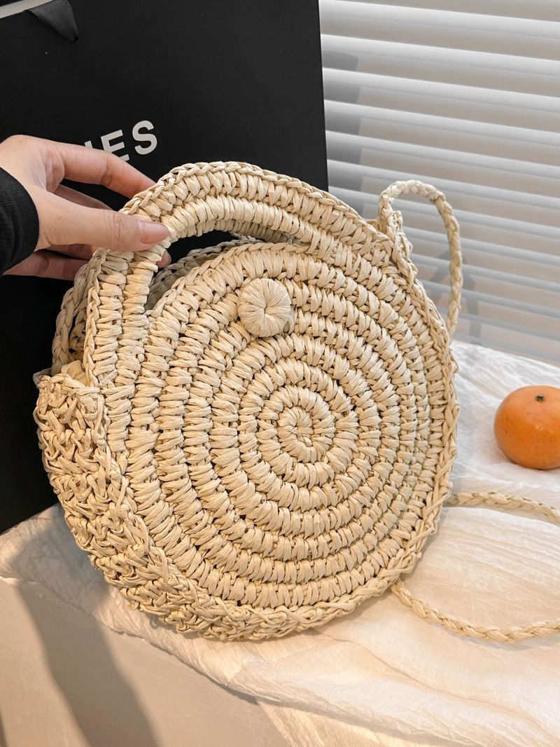 Minimalist Straw Bag Medium Vacation