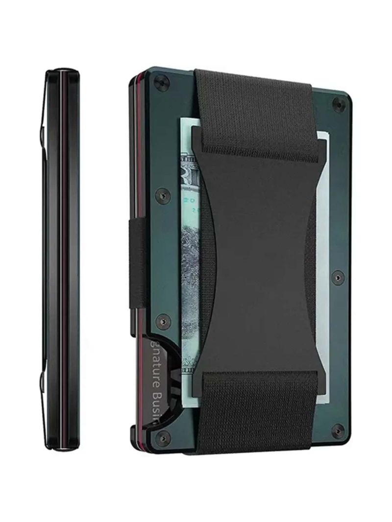 Minimalist Wallet For Men RFID Blocking Front Pocket Credit Card Holder Aluminum Metal Men's Wallet