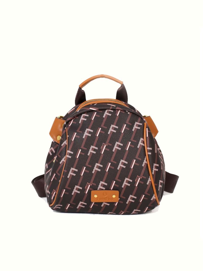 Letter Graphic Satchel Bag Patch Detail Fashionable