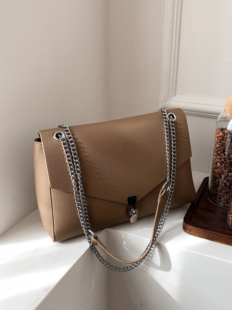 Minimalist Square Bag Twist Lock Medium Elegant