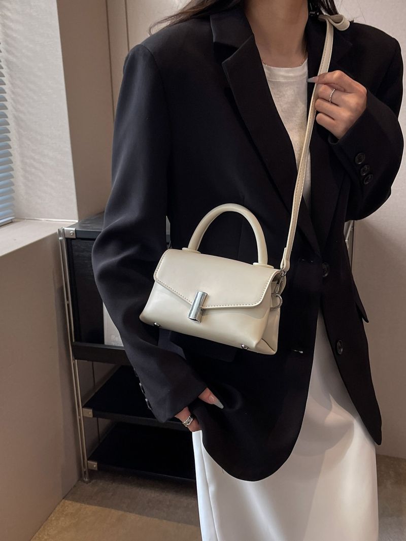 Mini Flap Square Bag Metal Decor Elegant