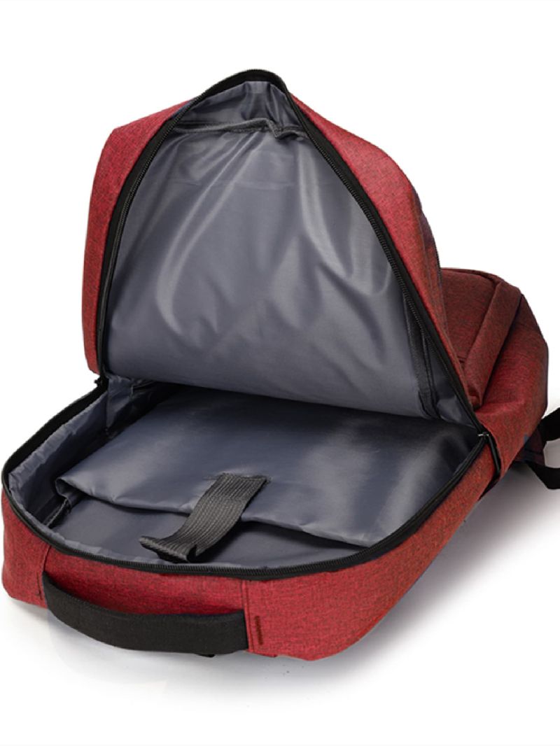 Two Tone Laptop Backpack With USB Charging Port