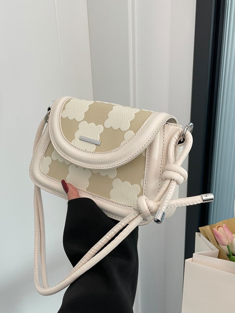 Geometric Pattern Square Bag Flap Small