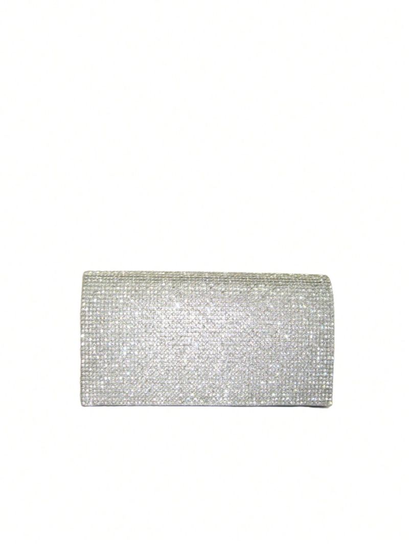 Small Flap Square Bag Rhinestone Decor