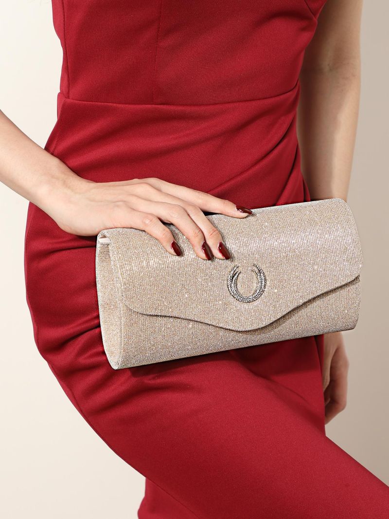 Small Envelope Bag Glitter Metal Decor