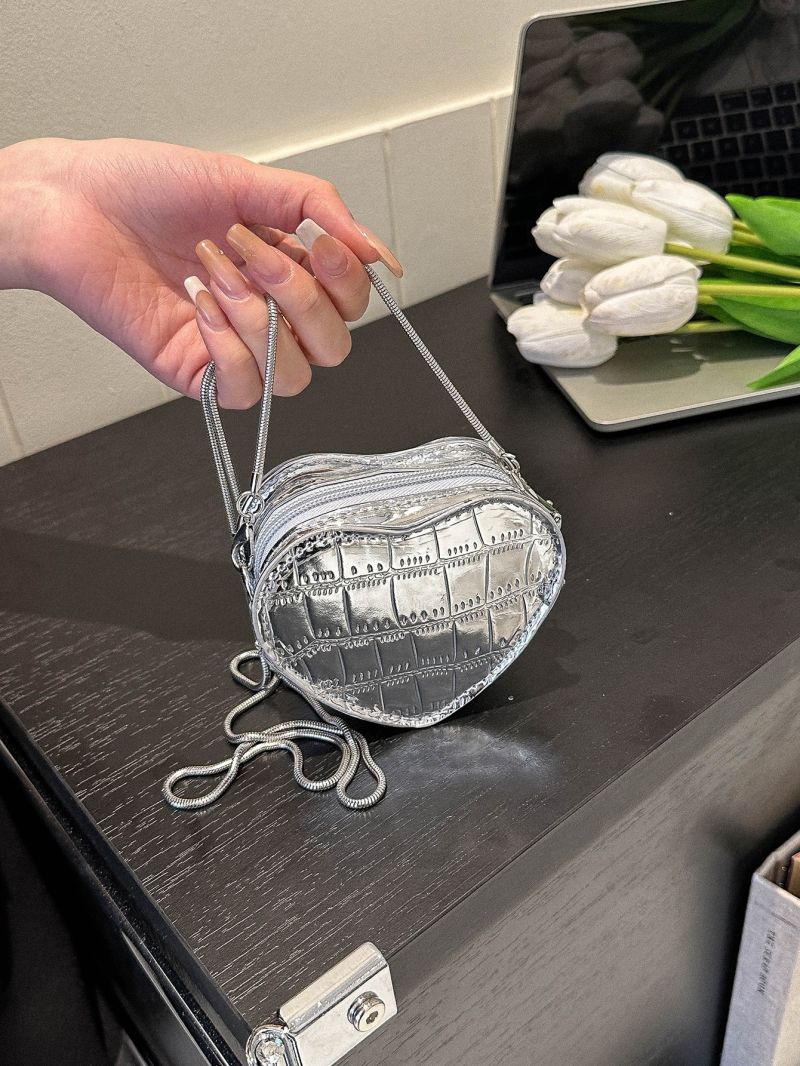 Crocodile Embossed Novelty Bag Mini Metallic