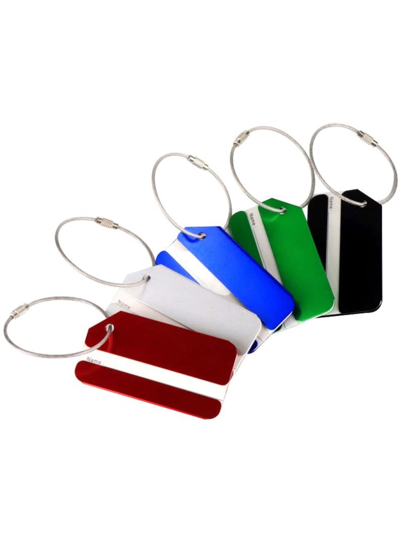 1pc Random Color Aluminum Alloy Luggage Tag