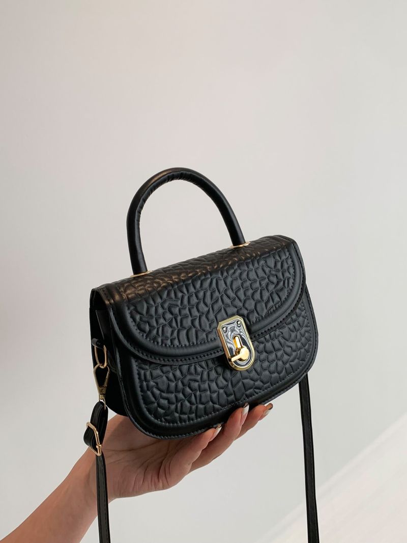 Mini Saddle Bag Twist Lock Top Handle