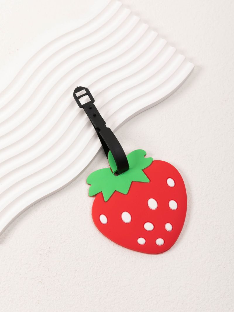 Strawberry Decor Luggage Tag Silicone