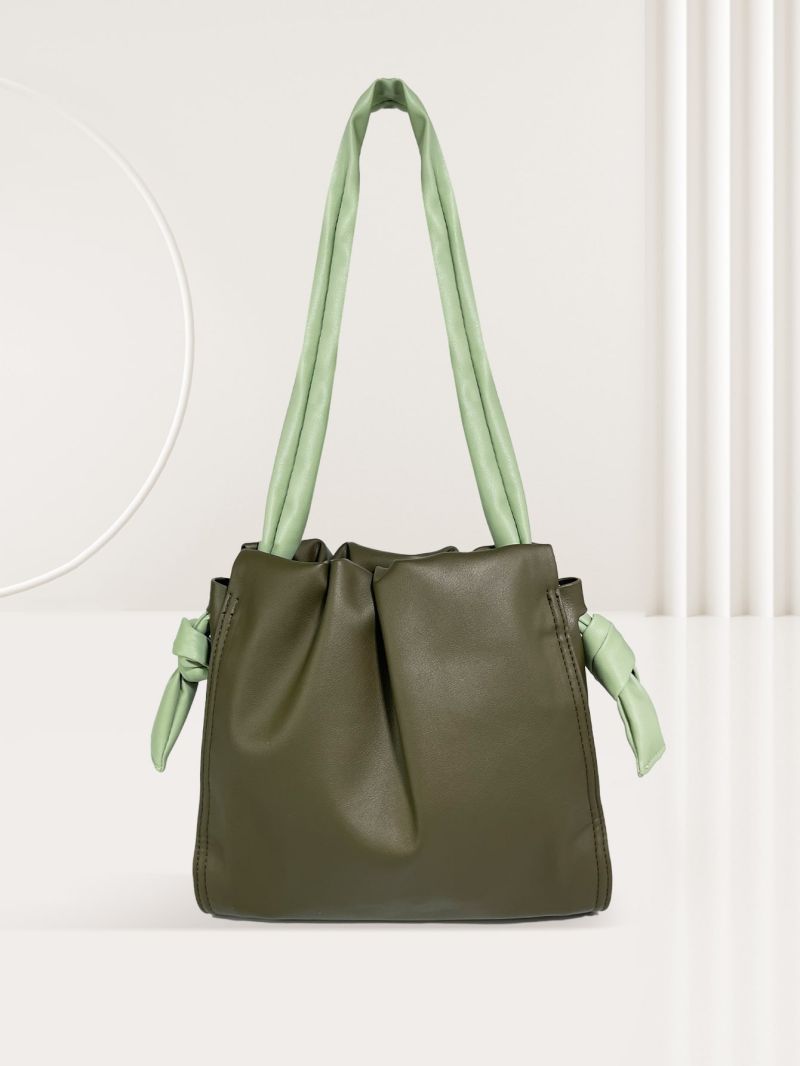 Minimalist Ruched Bag Small Green