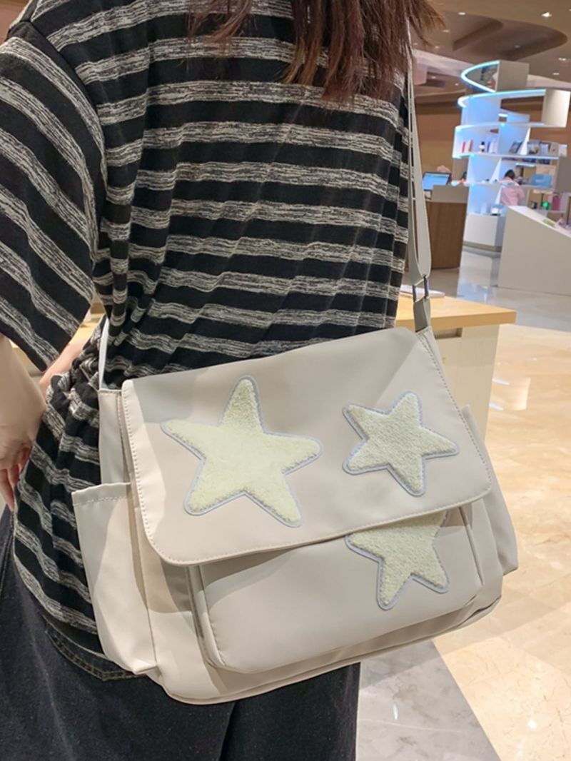 Medium Square Bag Star Decor Flap Adjustable Strap For Daily