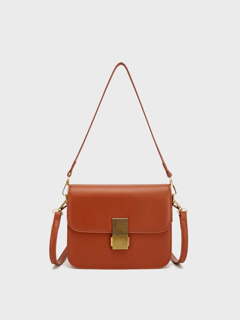 Small Flap Square Bag Metal Decor Elegant