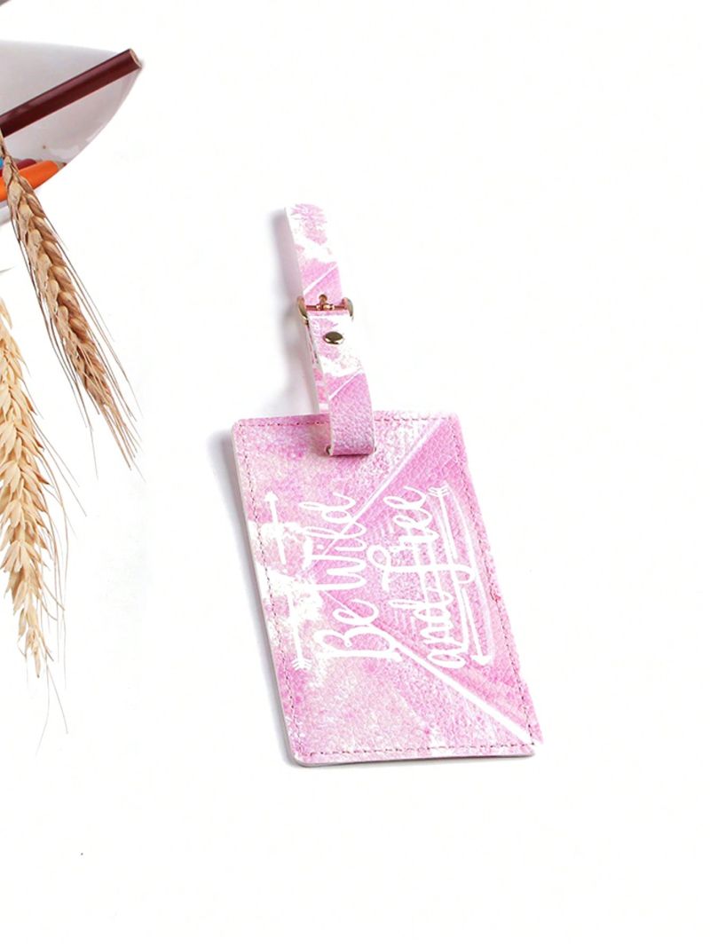 1pc Pu Luggage Tags Suitcase Id Address Name Holder Baggage Tag Label Travel Accessories Luggage Tag