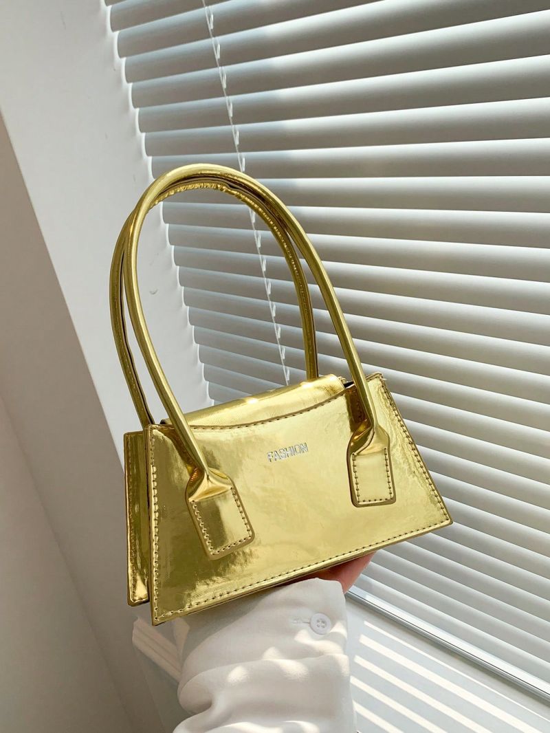 Letter Graphic Square Bag Small Metallic Funky