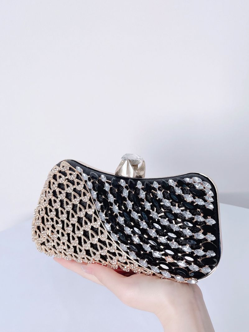 Rhinestone Decor Box Bag Mini Glamorous For Party