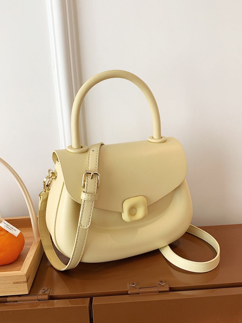 Minimalist Saddle Bag Mini Flap Yellow