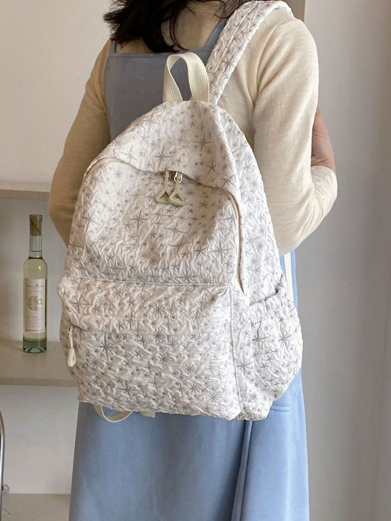 Embroidered Classic Backpack Medium Zipper