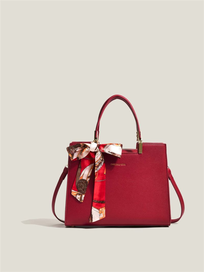 Twilly Scarf Decor Square Bag Medium Red