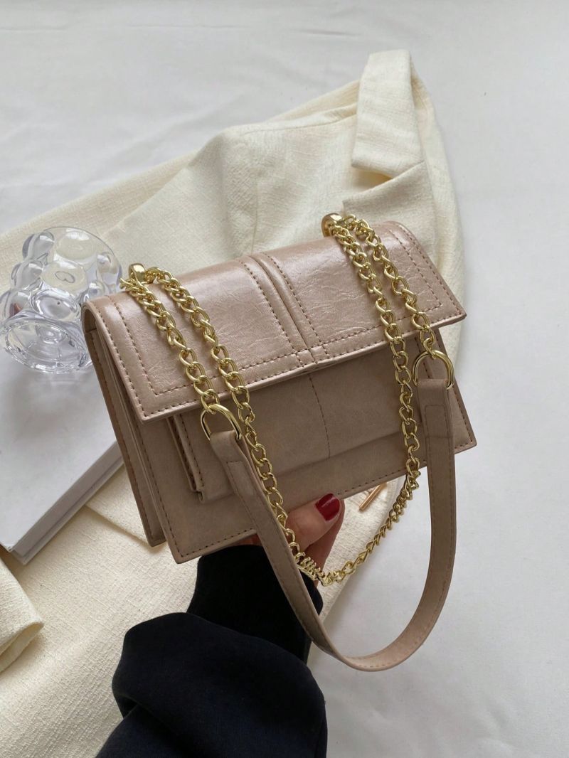 Mini Square Bag Chain Flap PU