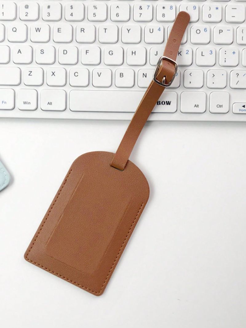 1pc PU Flight Holiday Travel Accessory Suitcase Bag Name Id Address Label Tag Solid