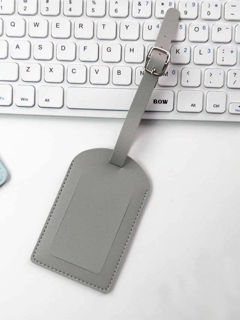 1pc PU Flight Holiday Travel Accessory Suitcase Bag Name Id Address Label Tag Solid