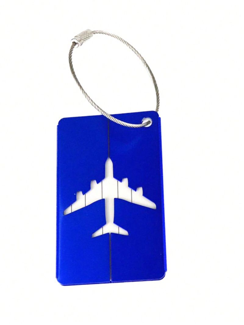 1pc Metal Luggage Tag Baggage Name Tag Travel Suitcase Address Label Holder Aluminum Alloy