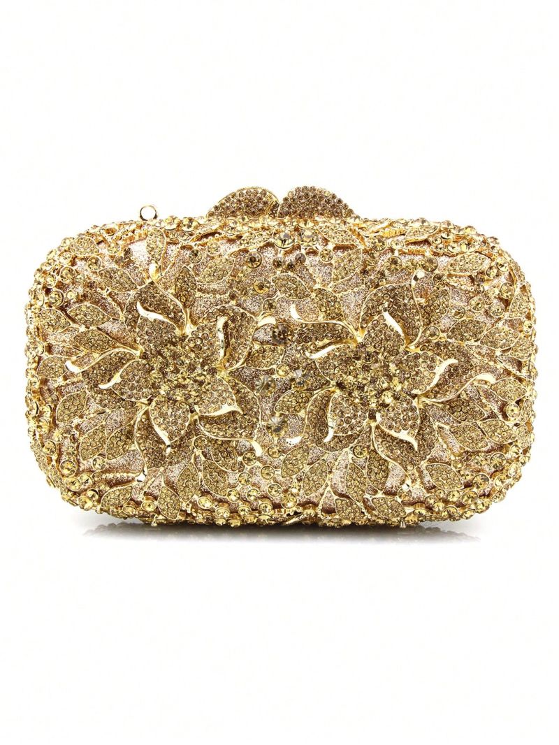 Small Box Bag Rhinestone Decor Chain Strap