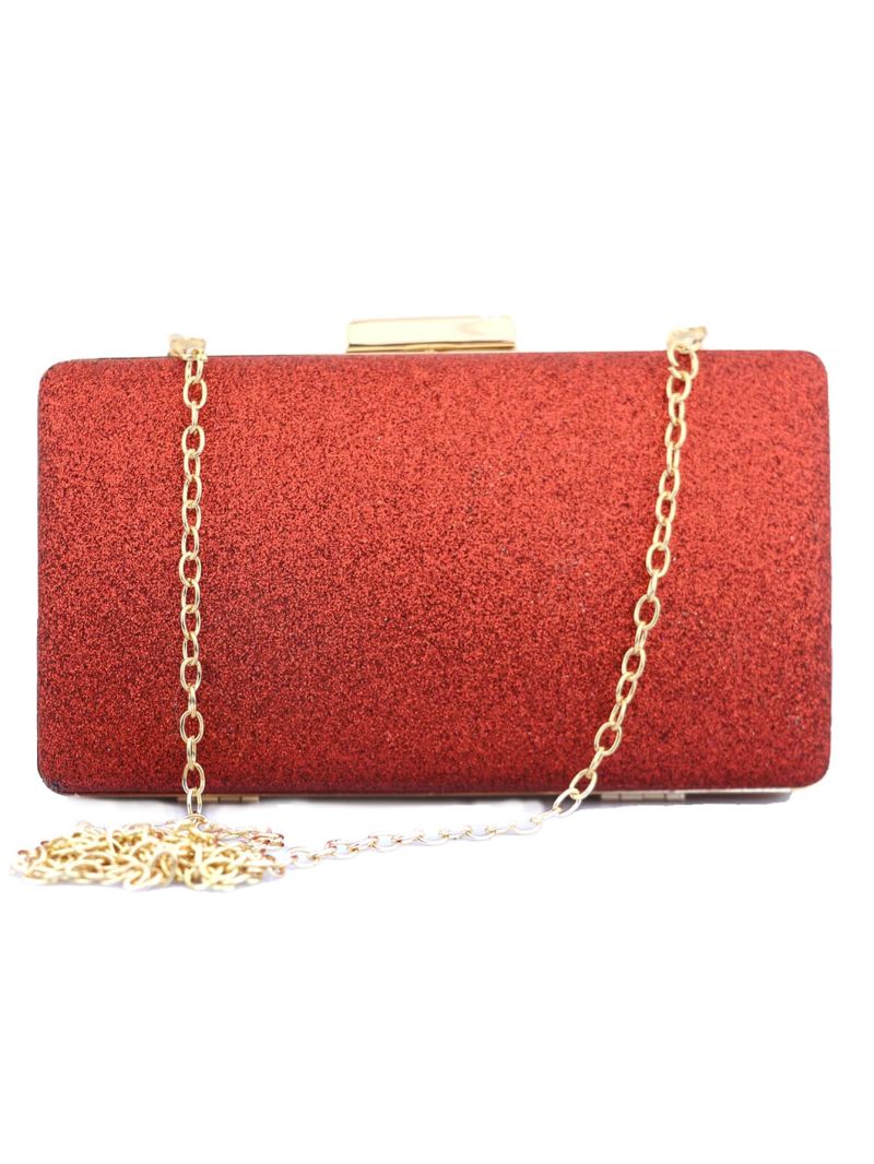 Mini Box Bag Chain Strap Glitter Design For Prom