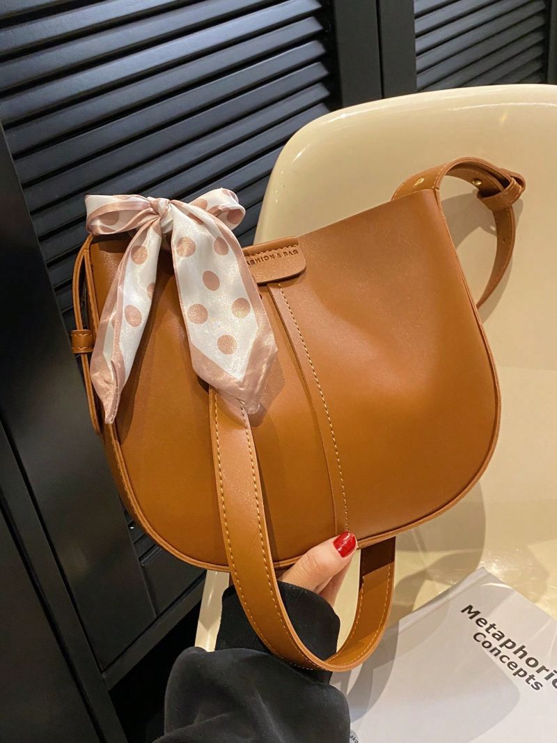 Medium Square Bag Stitch Detail Twilly Scarf Decor For Daily