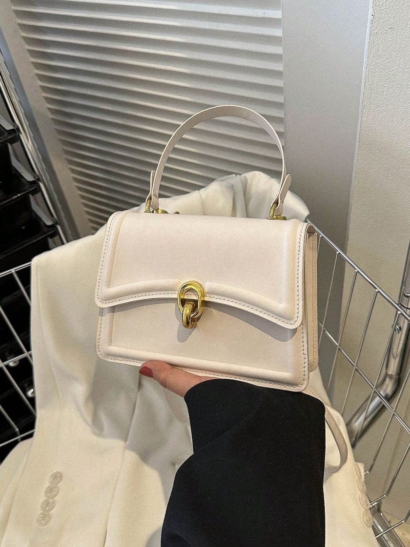 Mini Flap Square Bag Metal Decor Minimalist